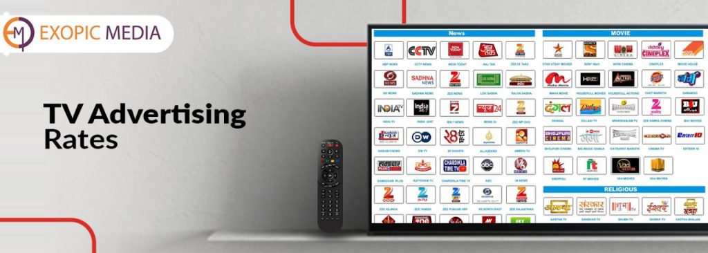 TV Advertising Rates, Cost for an advertisement on TV